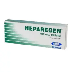 Opakowanie leku Heparegen 100 mg, tabletek, 30 sztuk. Preparat dla psa, wspierający wątrobę.